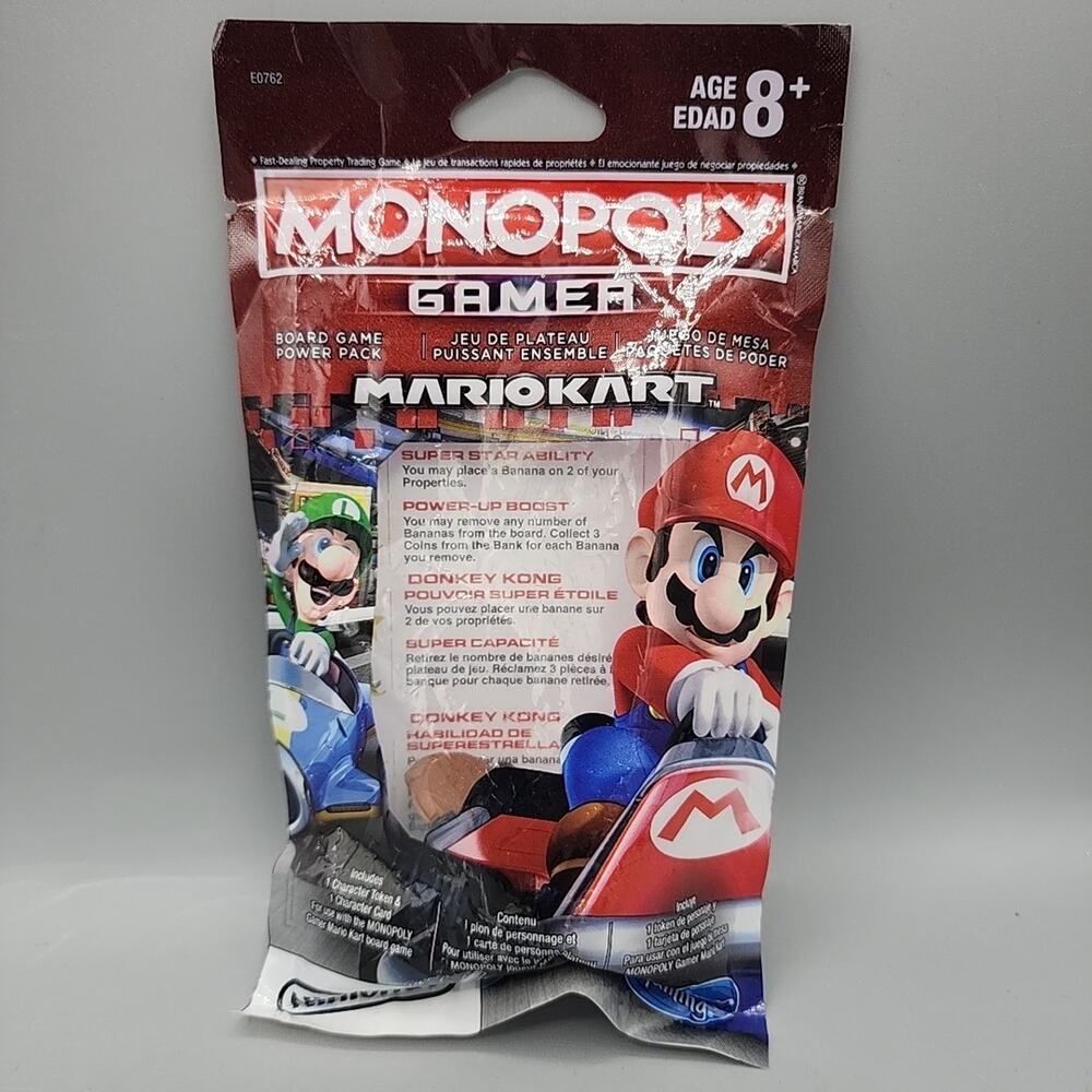 New Nintendo Monopoly Gamer Mario Kart Donkey Kong Power Pack Game Piece